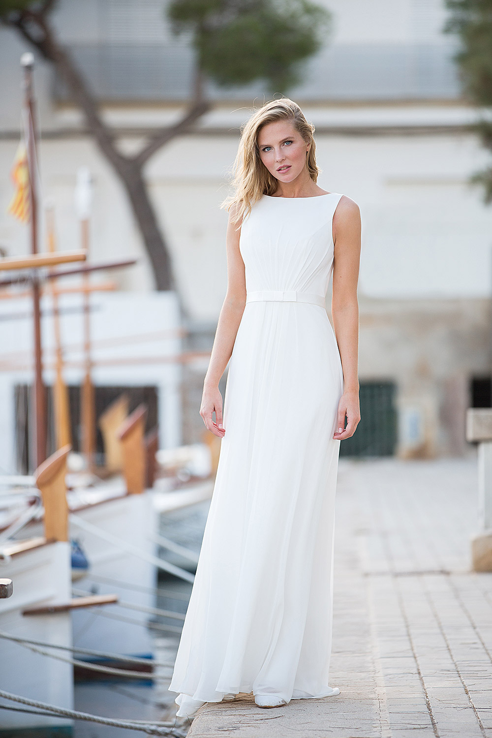 Langes Standesamtkleid 2019 A7139 1 Fashion Queen GmbH