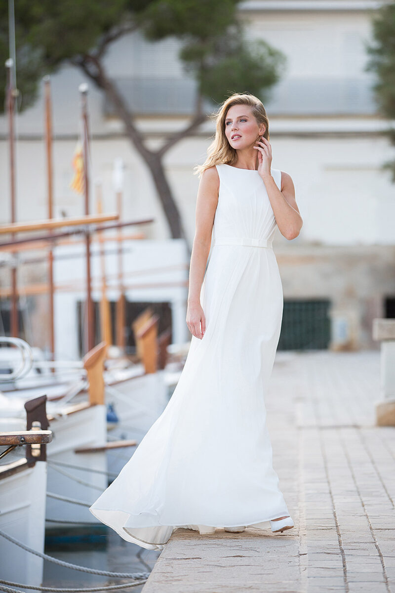 Langes Standesamtkleid 2019 A7139 2 Fashion Queen GmbH