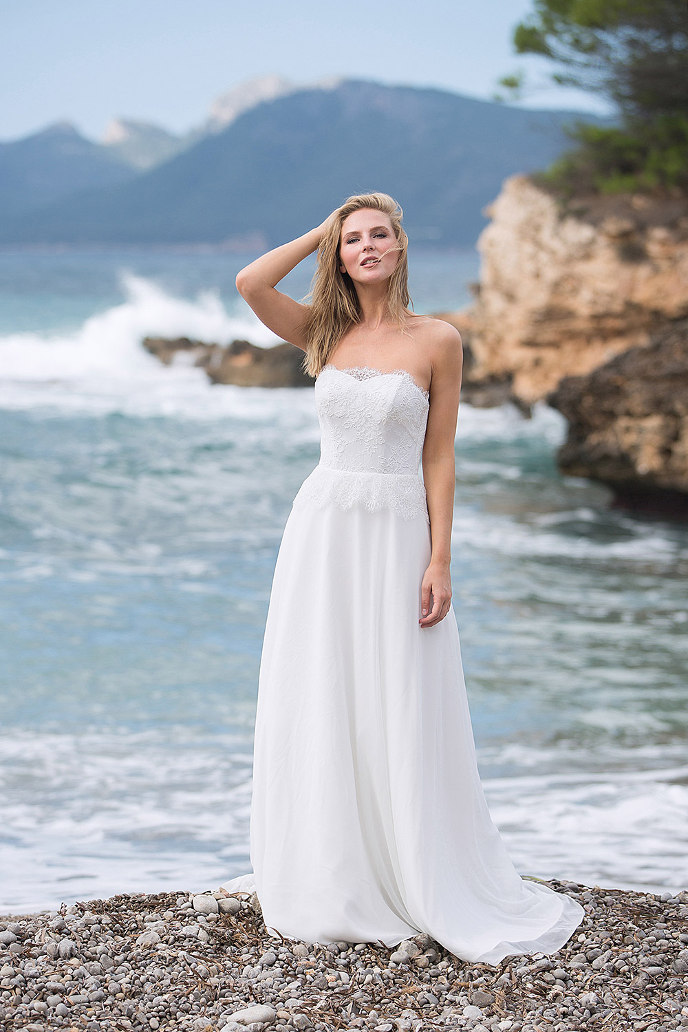 Langes Standesamtkleid 2019 A7144 1 Fashion Queen GmbH