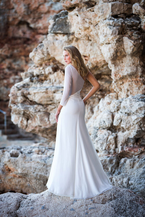 Langes Standesamtkleid 2019 A7151 2 Fashion Queen GmbH