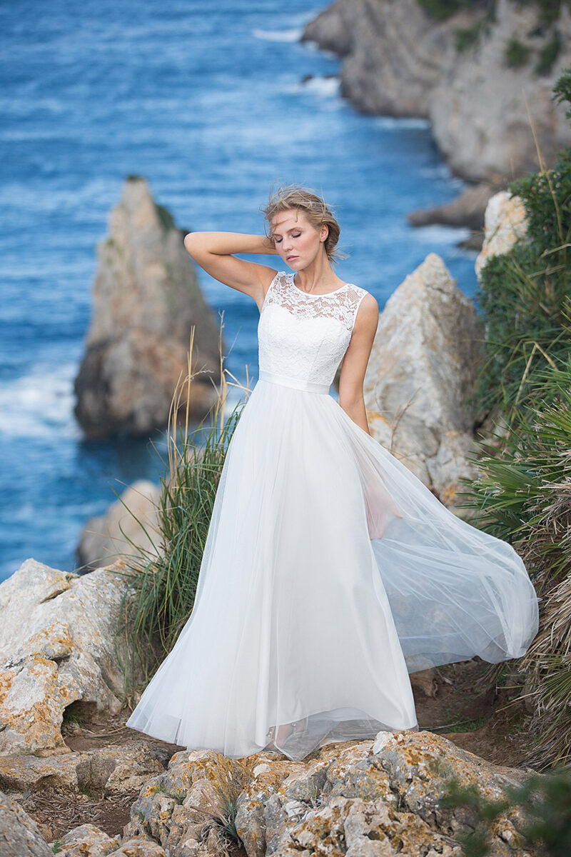 Langes Standesamtkleid 2019 A7155L 1 Fashion Queen GmbH