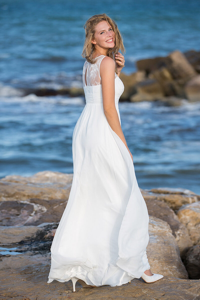 Langes Standesamtkleid 2019 A7157 3 Fashion Queen GmbH
