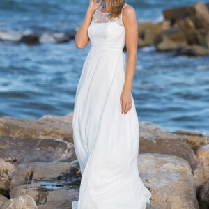 Langes Standesamtkleid 2019 A7157 4 Fashion Queen GmbH
