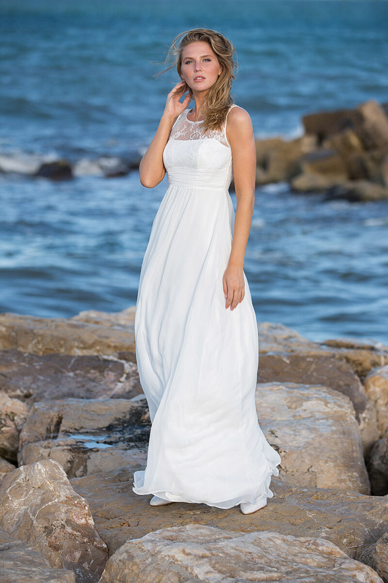 Langes Standesamtkleid 2019 A7157 4 Fashion Queen GmbH