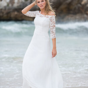 Langes Standesamtkleid 2019 A7162 1 Fashion Queen GmbH