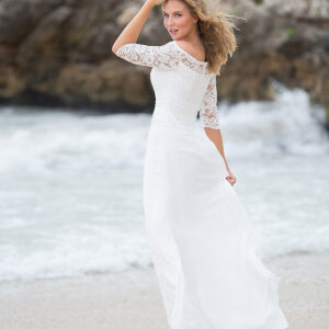 Langes Standesamtkleid 2019 A7162 2 Fashion Queen GmbH