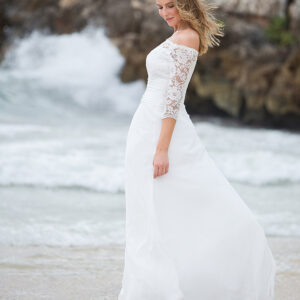 Langes Standesamtkleid 2019 A7162 3 Fashion Queen GmbH