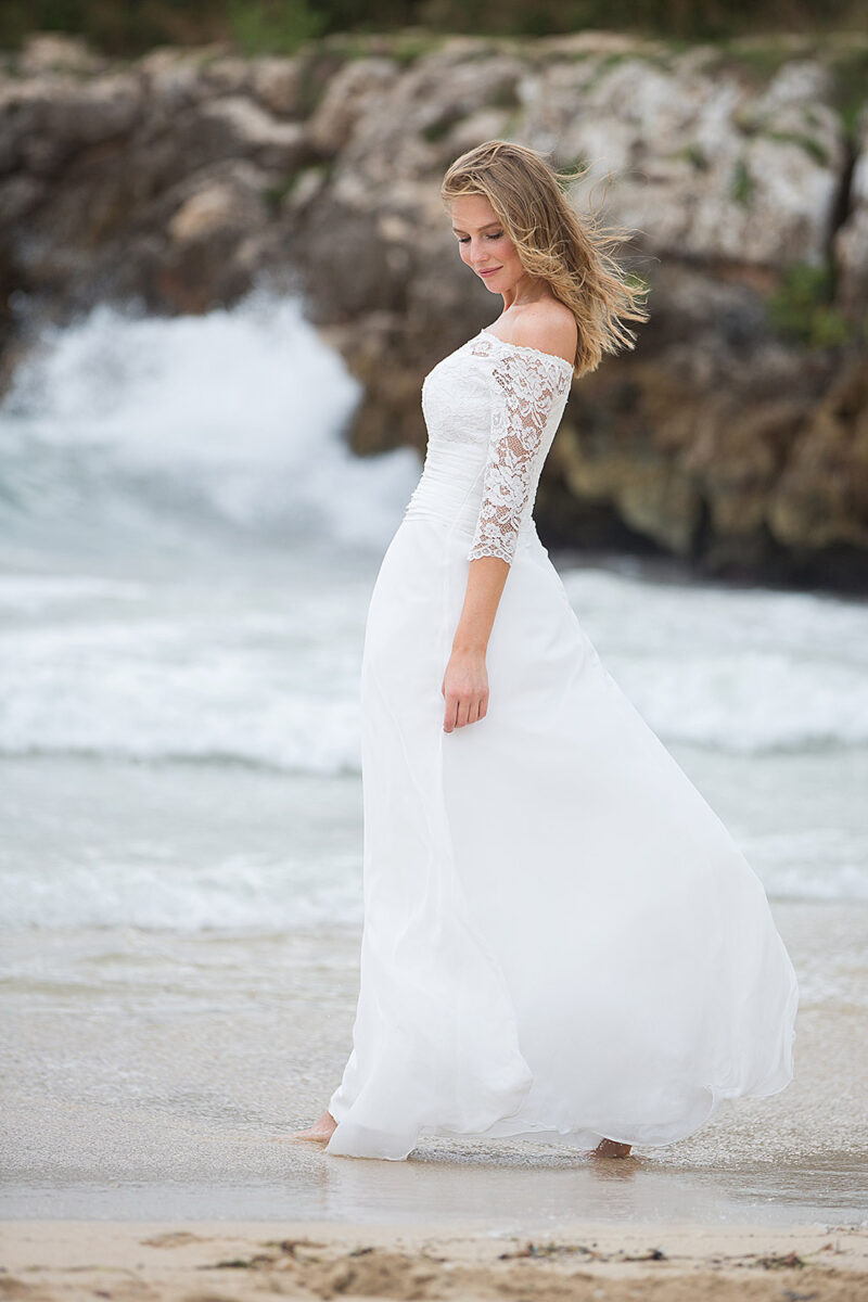 Langes Standesamtkleid 2019 A7162 3 Fashion Queen GmbH