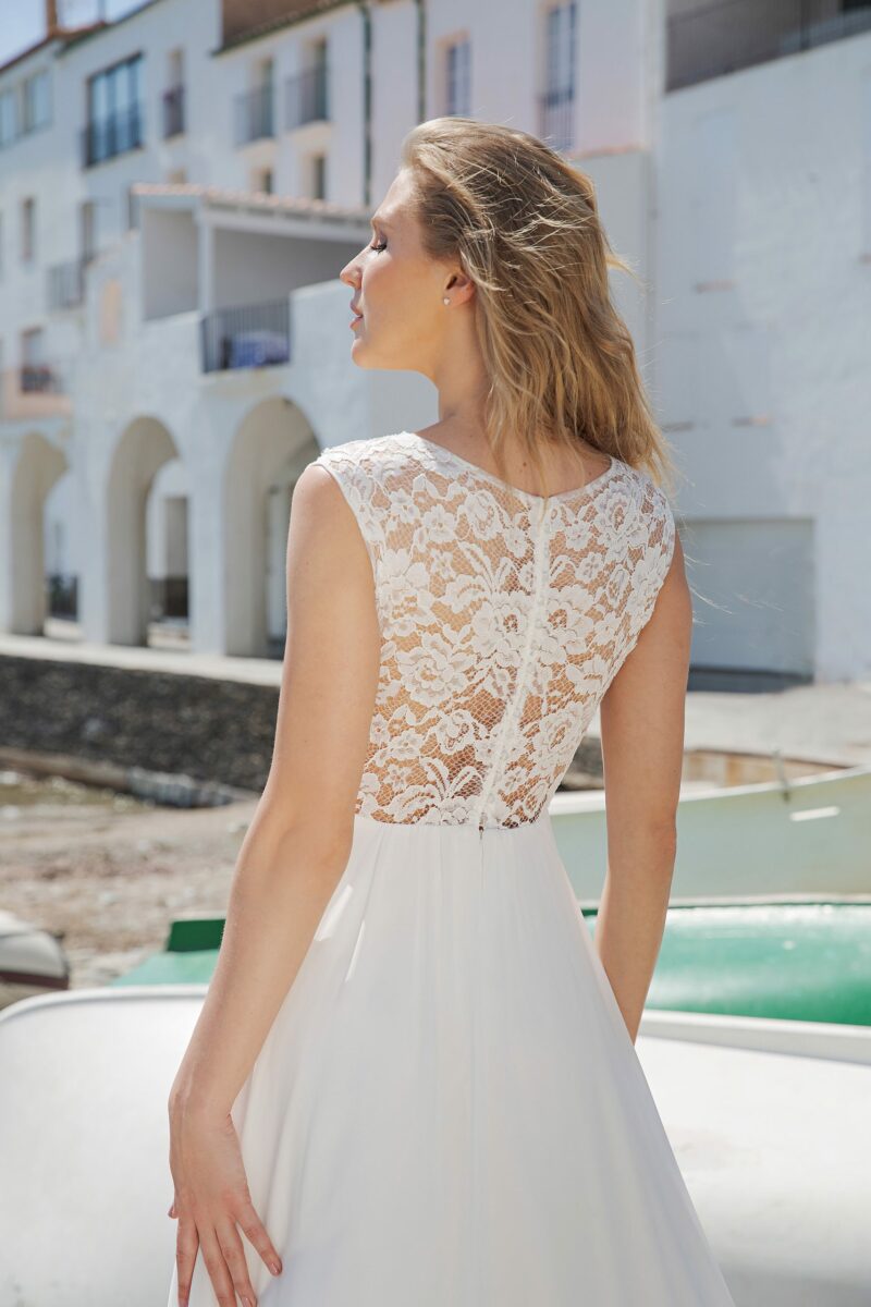Langes Standesamtkleid Ivory Kollektion 2020 A7204 1 Fashion Queen GmbH