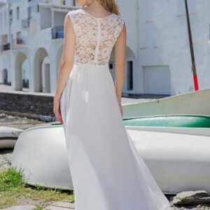 Langes Standesamtkleid Ivory Kollektion 2020 A7204 3 Fashion Queen GmbH