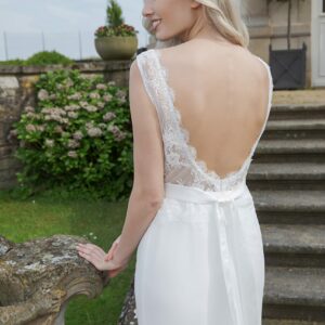 Langes Standesamtkleid Ivory Kollektion 2020 A7205 1 Fashion Queen GmbH