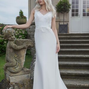 Langes Standesamtkleid Ivory Kollektion 2020 A7205 4 Fashion Queen GmbH