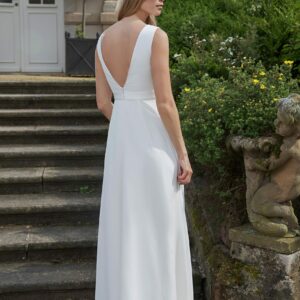 Langes Standesamtkleid Ivory Kollektion 2020 A7207 3 Fashion Queen GmbH