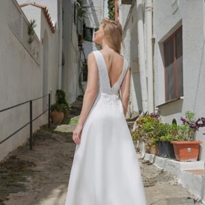 Langes Standesamtkleid Ivory Kollektion 2020 A7209 1 Fashion Queen GmbH