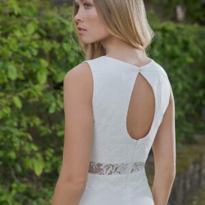 Langes Standesamtkleid Ivory Kollektion 2020 A7218 1 Fashion Queen GmbH