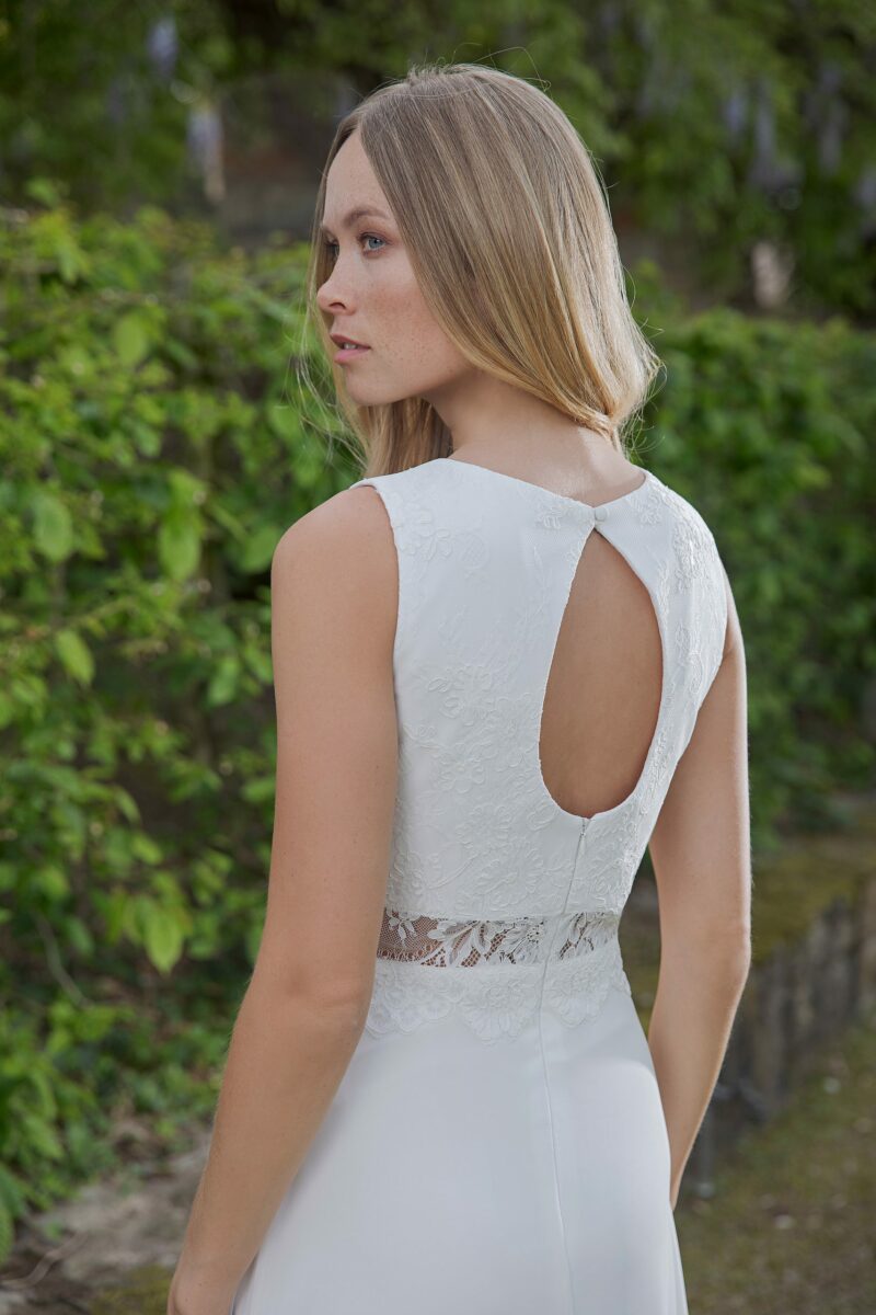 Langes Standesamtkleid Ivory Kollektion 2020 A7218 1 Fashion Queen GmbH