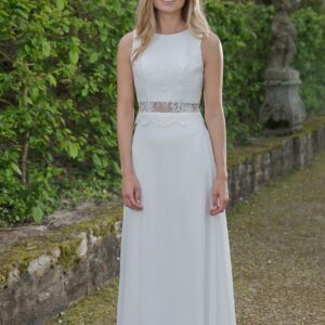 Langes Standesamtkleid Ivory Kollektion 2020 A7218 4 Fashion Queen GmbH