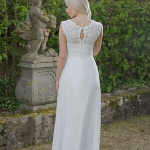 Langes Standesamtkleid Ivory Kollektion 2020 A7227 2 Fashion Queen GmbH