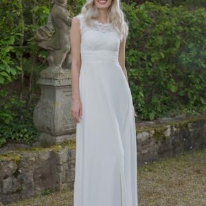 Langes Standesamtkleid Ivory Kollektion 2020 A7227 4 Fashion Queen GmbH