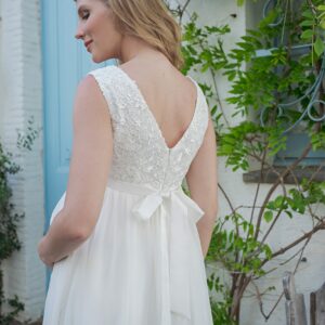 Langes Umstandskleid Ivory Kollektion 2020 A7219 1 Fashion Queen GmbH