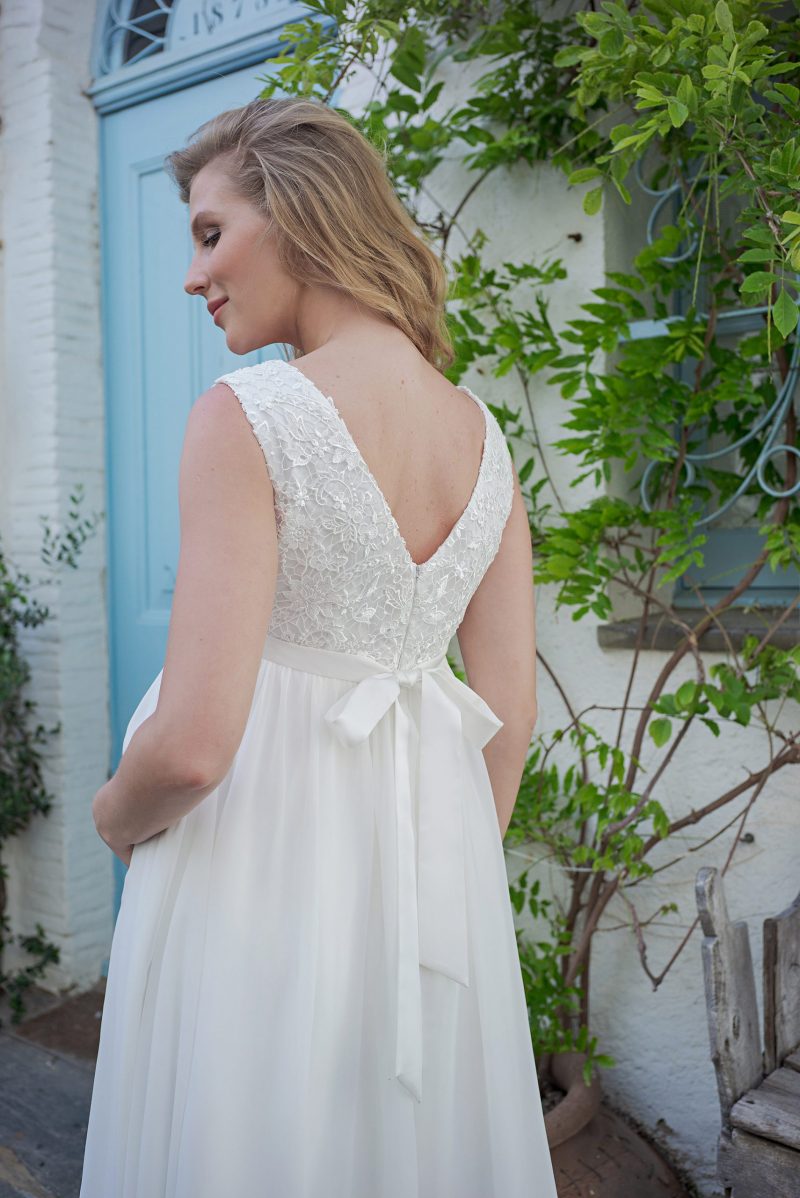 Langes Umstandskleid Ivory Kollektion 2020 A7219 1 Fashion Queen GmbH