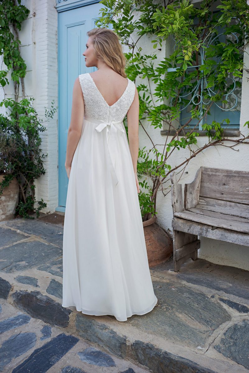 Langes Umstandskleid Ivory Kollektion 2020 A7219 6 Fashion Queen GmbH